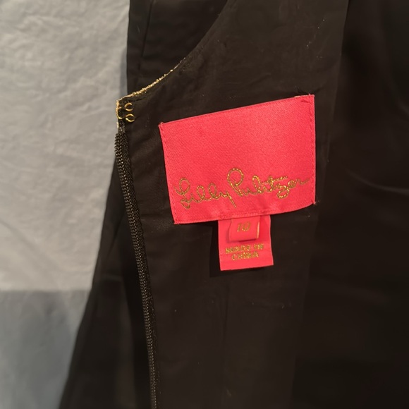 Lilly Pulitzer Black Mini Dress with Gold Accents - Picture 7 of 7